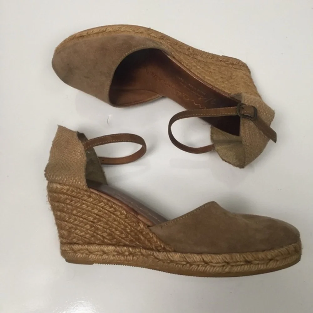 GAIMO ESPADRILLE NUDE SUADE LEATHER UPPER WEDGE